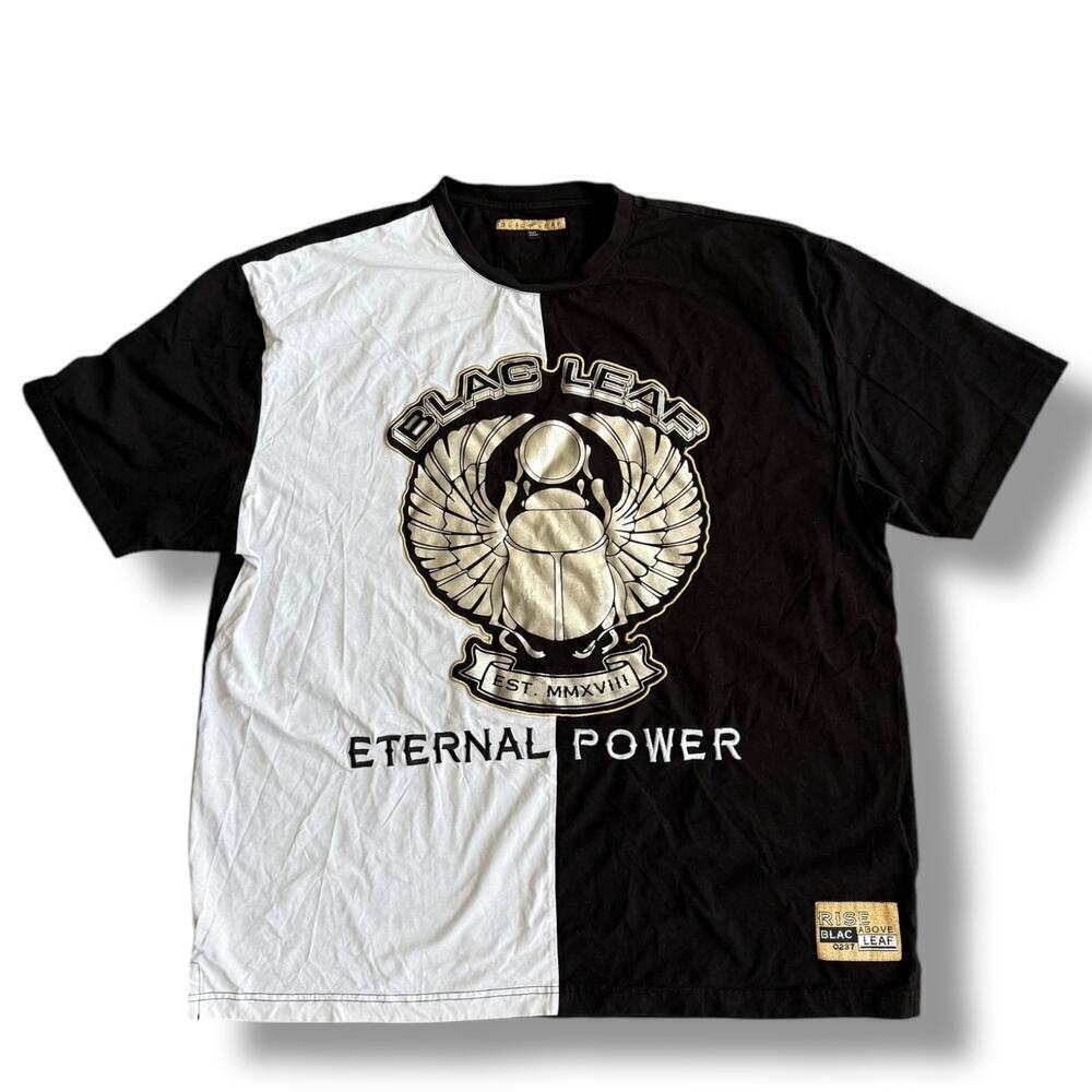 BLAC LEAF ETERNAL POWER GOLD SCARAB SHIRT sz 3XL